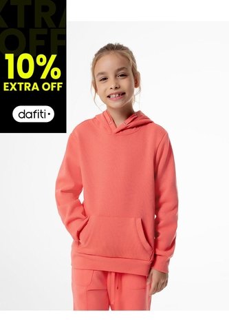 Buzo Tipo Hoddie Algodón Coral Niña Coral Gef