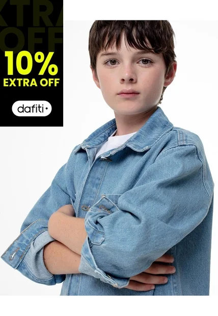Camisa Manga Larga Regular Denim índigo Medio Niño Azul