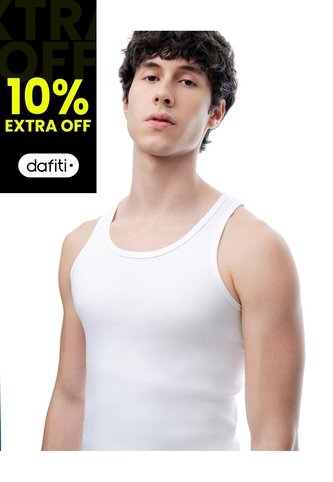 Camisilla Slim Algodón Blanca Hombre Blanco Gef