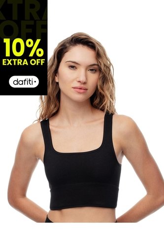 Top Deportivo Soporte Medio Seamless Uso 2 1 Negro Mujer Negro Gef