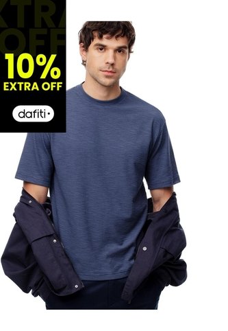 Camiseta Oversize Azul Hombre Azul Gef