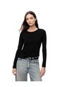 Camibuzo Slim Algodón Negra Mujer Negro de Gef