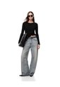 Camibuzo Slim Algodón Negra Mujer Negro de Gef