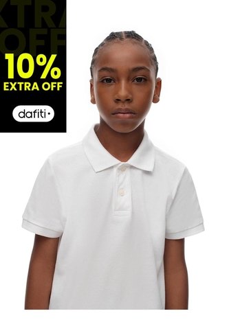 Polo Regular Algodón Blanca Niño Blanco Gef