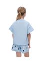 Pijama Relaxed Manga Corta Azul Estampada Niña Azul de Gef