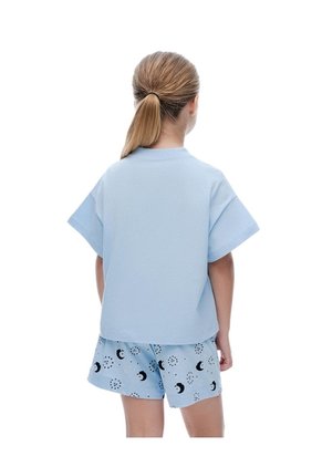 Pijama Relaxed Manga Corta Azul Estampada Niña Azul