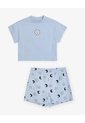 Pijama Relaxed Manga Corta Azul Estampada Niña Azul de Gef