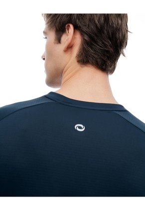 Camiseta Deportiva Control Humedad Azul Hombre Azul