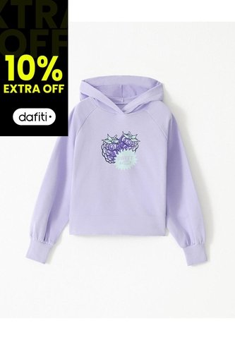 Buzo Tipo Hoddie Algodón Lavanda Niña Lavanda Gef