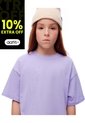 Camiseta Oversize Algodón Lavanda Niña Lila de Gef
