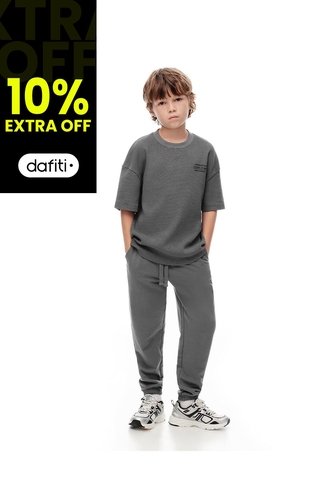Jogger Regular Gris Niño Gris Gef