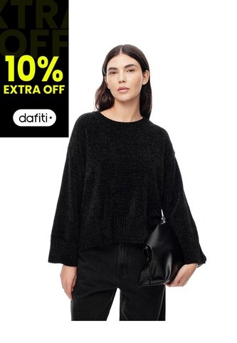 Suéter Oversize Negro Mujer Negro Gef