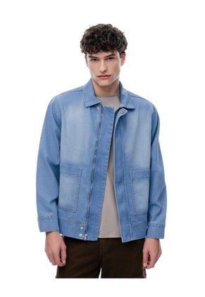 Chaqueta Regular Sin Capucha índigo Medio Hombre Azul