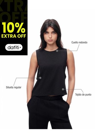 Camiseta Esqueleto Deportiva Negra Mujer Negro Gef