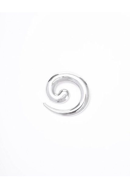 Prendedor Espiral Plateado Mujer