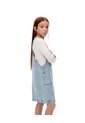 Overol Corto Denim índigo Medio Niña Azul Oscuro de Gef