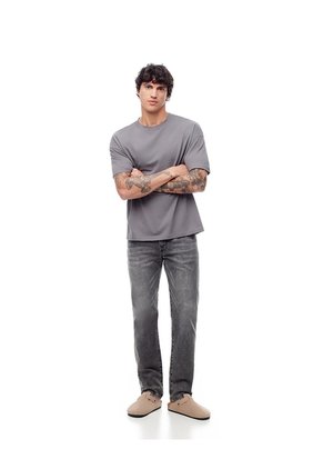 Jean Straight Gris Hombre Azul