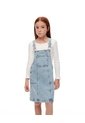 Overol Corto Denim índigo Medio Niña Azul Oscuro de Gef