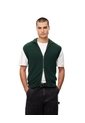 Chaleco Regular Tejido De Punto Algodón Verde Hombre Verde de Gef