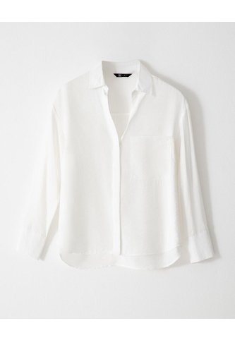 Camisa Manga Larga Regular Blanca Mujer Blanco Gef