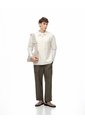Pantalón Cargo Recto Algodón Verde Hombre Cafe de Gef