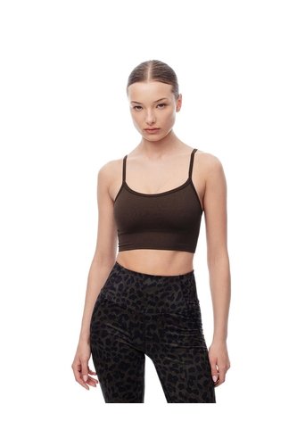 Top Deportivo Soporte Medio Seamless Chocolate Mujer Chocolate Gef