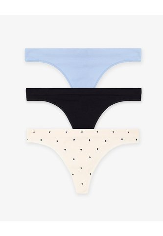 3 Pantys Brasilero Seamless Tiro Medio Surtido Mujer Multicolor Gef