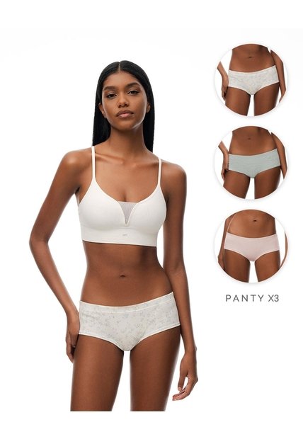 Panty Cachetero Algodón Tiro Medio X3unds Surtido Mujer Multicolor