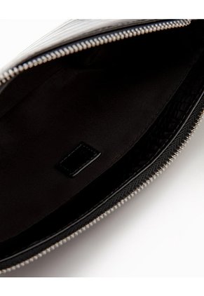 Bolso Baguette Texturizado Negro Mujer