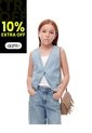 Chaleco Denim Regular índigo Medio Niña Azul Oscuro de Gef