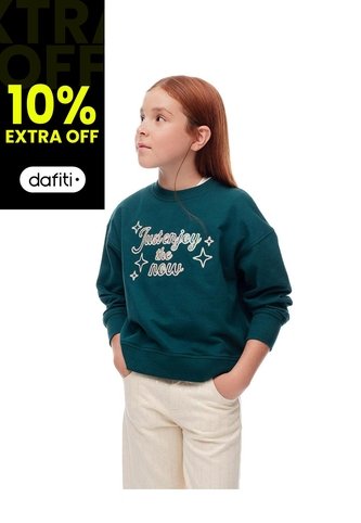 Buzo Regular Algodón Verde Niña Verde Gef