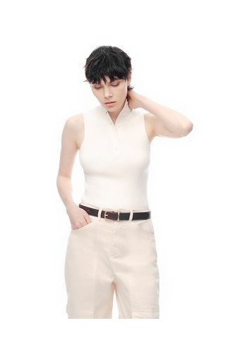 Camiseta Esqueleto Slim Tejido De Punto Blanca Mujer Blanco Gef