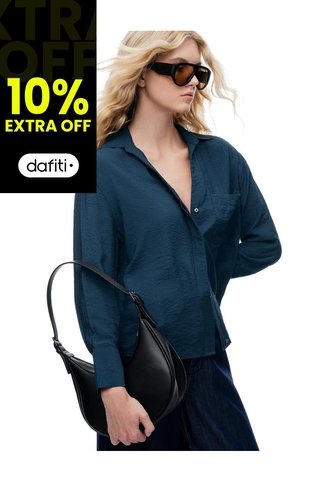 Camisa Regular Azul Mujer Azul Gef