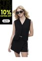Chaleco Regular Rib Negro Mujer Negro de Gef