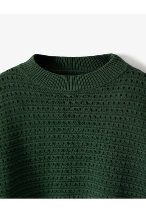 Suéter Oversize Tejido De Punto Verde Niña Verde
