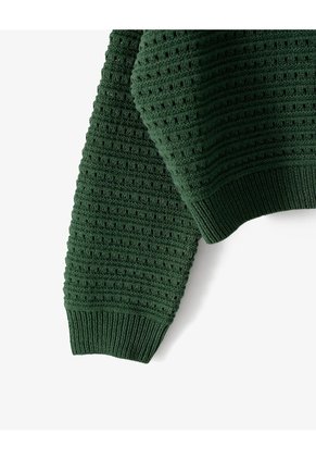 Suéter Oversize Tejido De Punto Verde Niña Verde