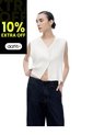 Chaleco Regular Rib Blanco Mujer Blanco de Gef