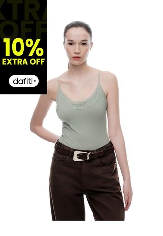 Body Cuello Redondo Verde Mujer Verde Gef