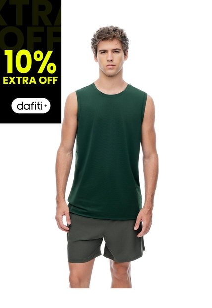 Camisilla Deportiva Antibacterial Verde Hombre Verde