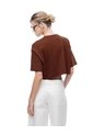 Camiseta Crop Regular Algodón Café Estampada Mujer Cafe de Gef