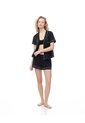 Camisa + Short De Pijama Algodón Negro Mujer Negro de Gef