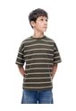 Camiseta Regular Manga Corta Verde Rayas Niño Verde de Gef