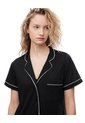 Camisa + Short De Pijama Algodón Negro Mujer Negro de Gef