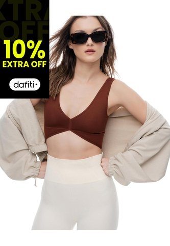 Top Deportivo Soporte Medio Seamless Uso 2 En 1 Café Mujer Cafe Gef