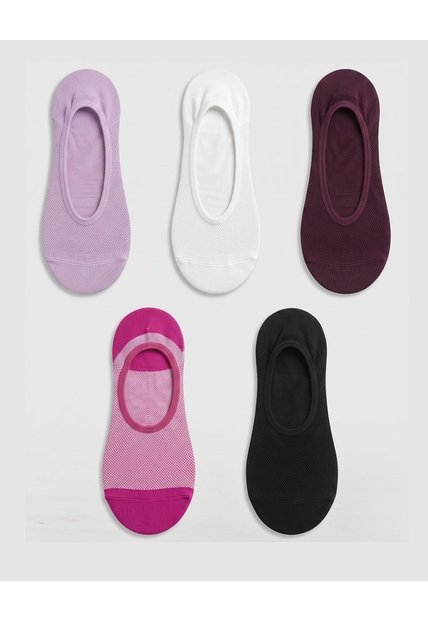 5 Pares De Medias Baletas Surtido Mujer