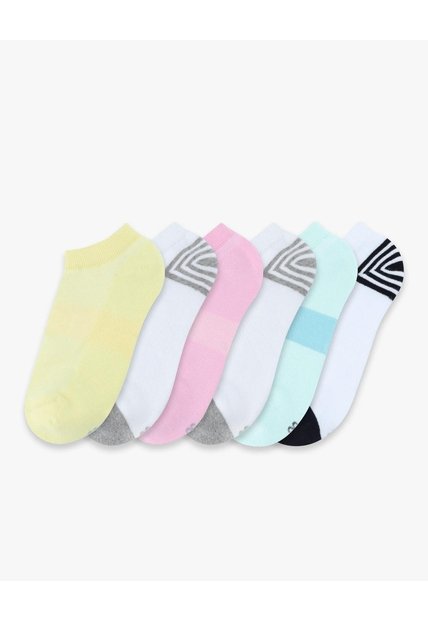 Medias Mujer Tobillera Corta Pack X6 Blancas