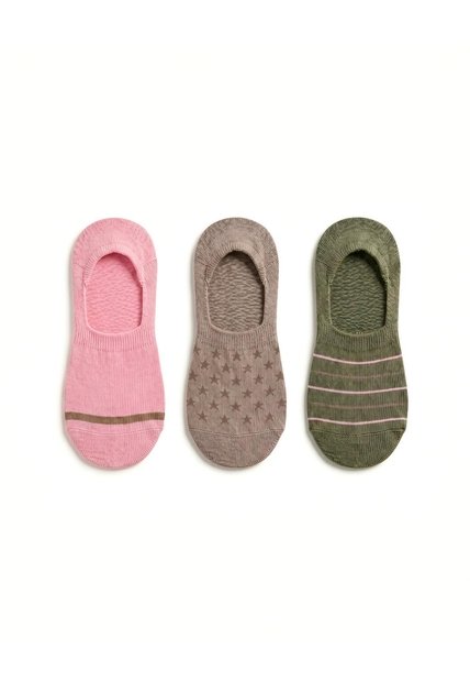 3 Pares De Medias Baletas Surtido Mujer