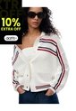 Suéter Regular Rayas Blanco Mujer Blanco de Gef
