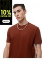 Camiseta Oversize Algodón Café Hombre Cafe de Gef