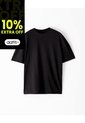Camiseta Regular Algodón Negra Hombre Negro de Gef